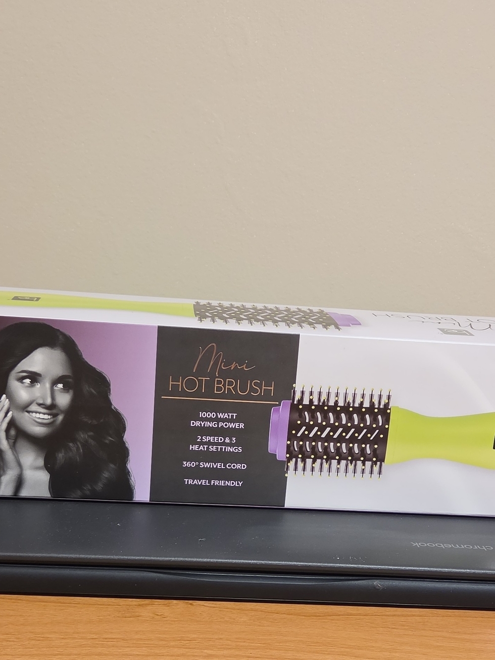 Mini Hot Brush Hair Styler - Lime Green